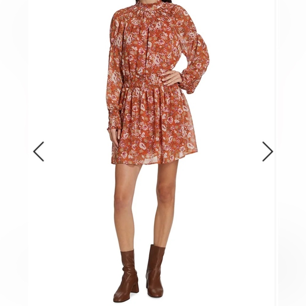 En Saison fall shirred mini dress
